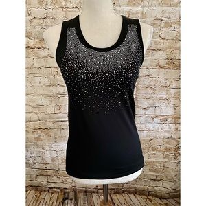 Never Worn Adorable Bling Front Stretchy Tank